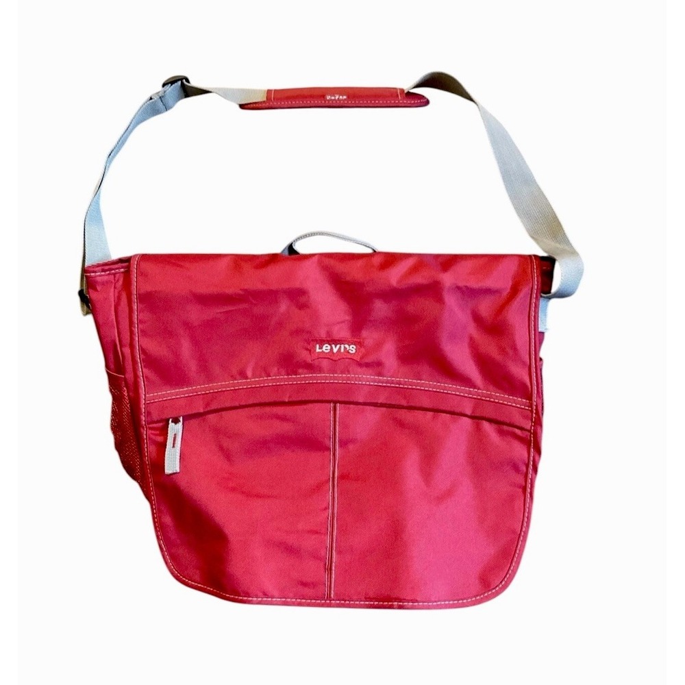 Levis Messenger Bag Crossbody Adjustable Strap Laptop School College Red Black